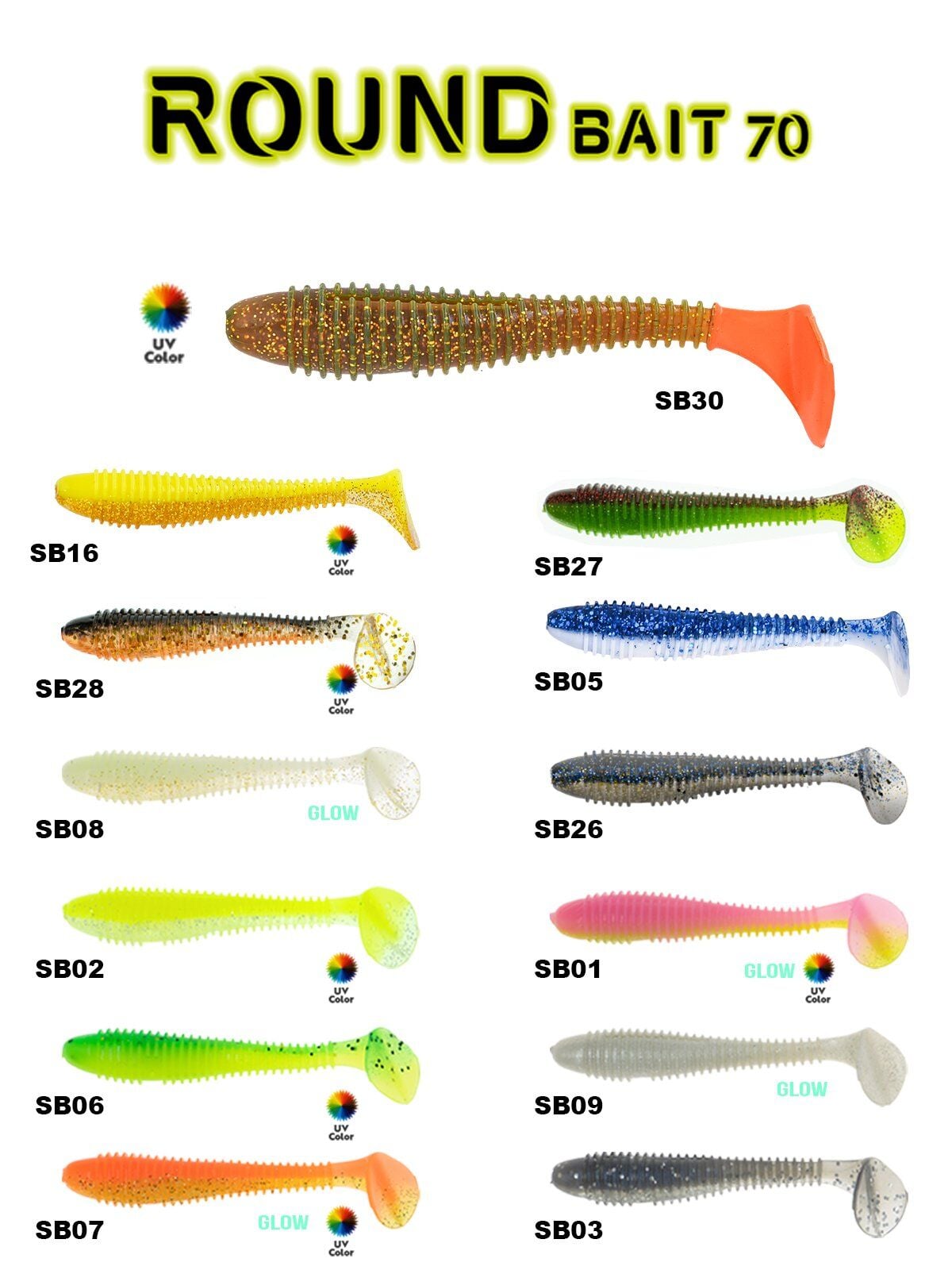 Fujin Round Bait 70mm Silikon Balık