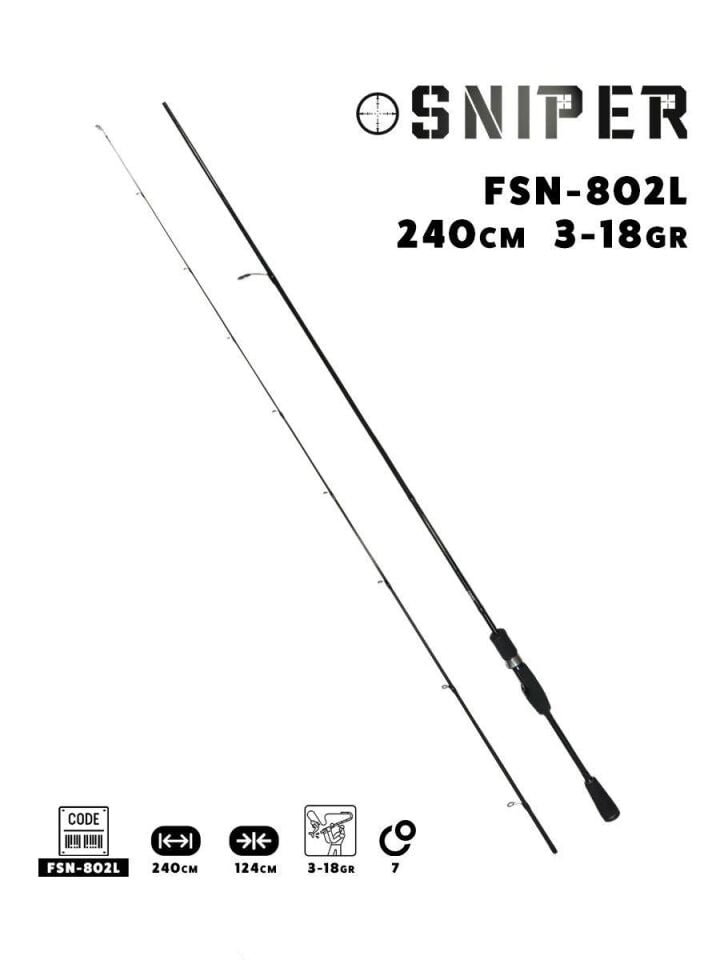 Fujin Sniper 240 Cm 3-18 Gr Light Spin Kamışı