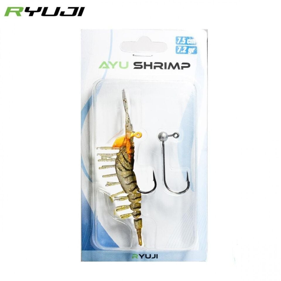 Ryuji Ayu Shrimp 7.5 Cm 7.2 Gr Silikon Karides Yem