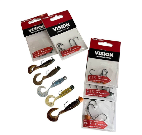 Hanfish Vision Ned Rig Orange Jighead